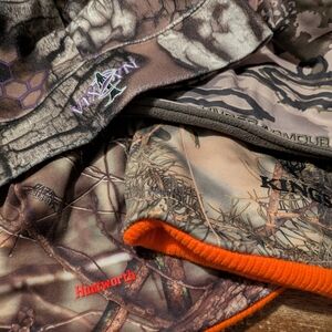 HuntWorth/Vixyn/Under armour/KingsCamouflage Outdoor Apparel with Orange Accents